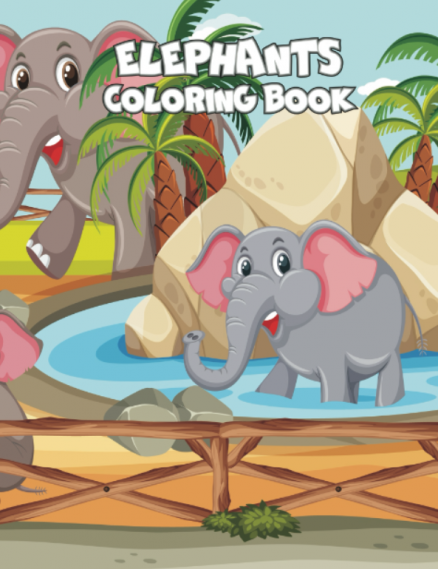 Elephants - coloring book