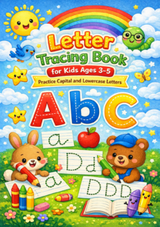 Letter Tracing Book for Kids Ages 3–5: Practice Capital and Lowercase Letters