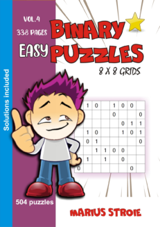 Binary Puzzles - easy, vol. 4: grids 8 x 8