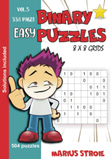 Binary Puzzles - easy, vol. 5: grids 8 x 8