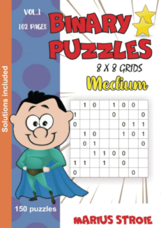 Binary Puzzles - medium, vol. 1: grids 8 x 8