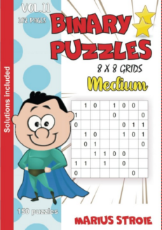 Binary Puzzles - medium, vol.11: grids 8 x 8
