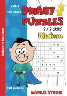 Binary Puzzles - medium, vol. 3: grids 8 x 8