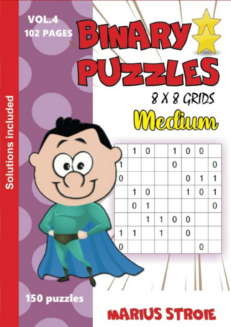 Binary Puzzles - medium, vol. 4: grids 8 x 8