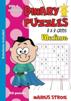 Binary Puzzles - medium, vol.6: grids 8 x 8