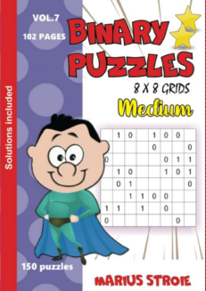 Binary Puzzles - medium, vol. 7: grids 8 x 8