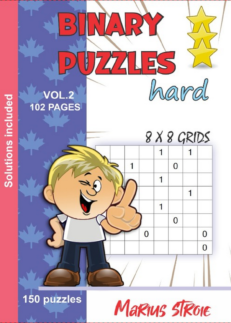 Binary Puzzles - hard, vol. 2: grids 8 x 8