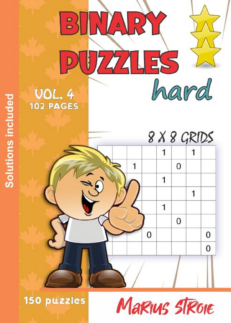 Binary Puzzles - hard, vol. 4: grids 8 x 8