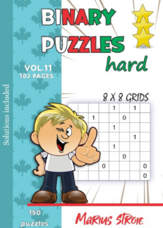 Binary Puzzles - hard, vol. 11: grids 8 x 8