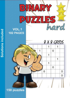 Binary Puzzles - hard, vol. 1: grids 8 x 8