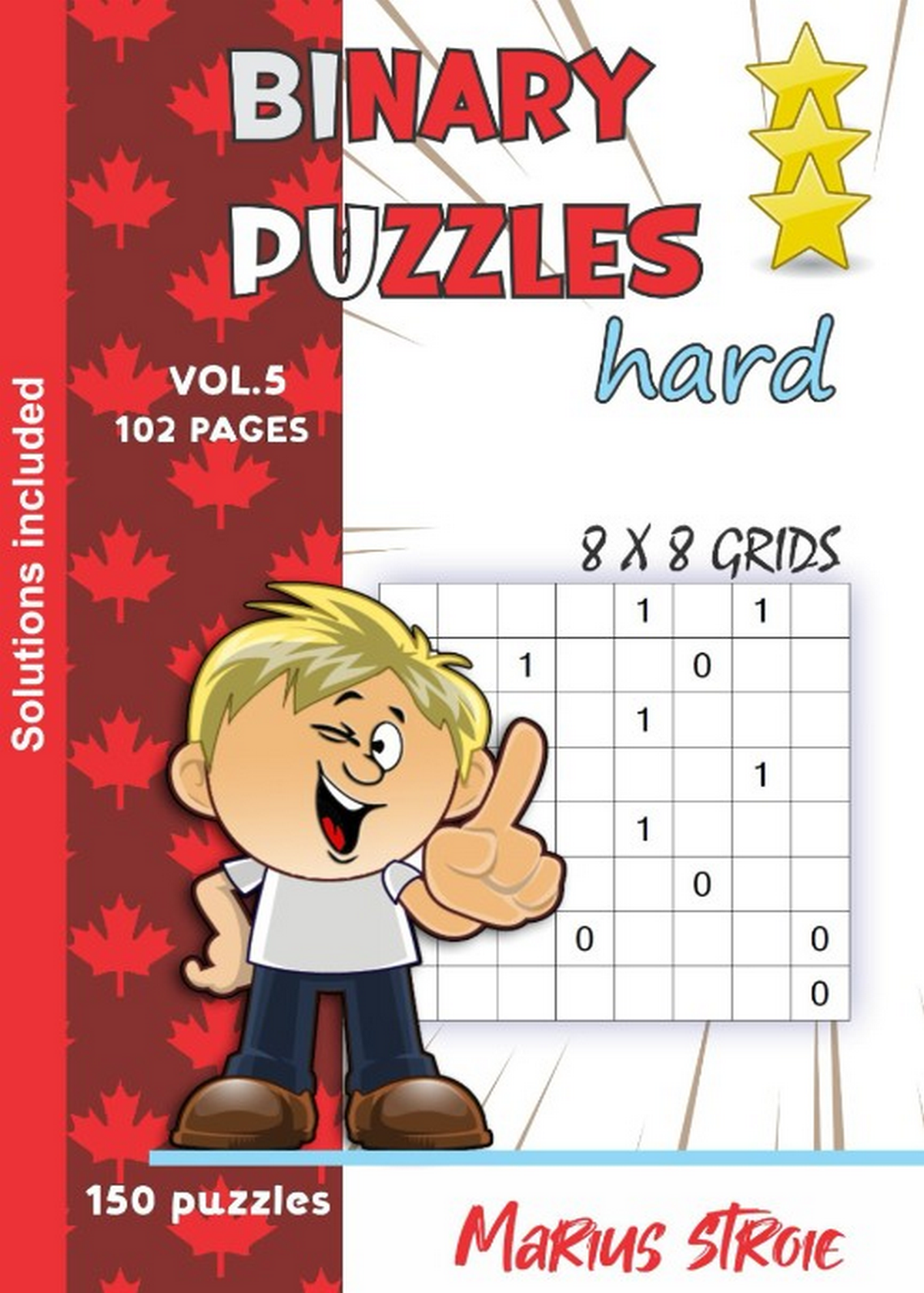 Binary Puzzles - hard, vol. 5: grids 8 x 8
